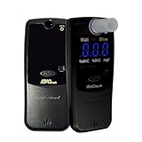 iBACheck Breathalyzer with 10 Memories and LED Display, Visible at Night. Long Battery Life and Last 350 Test with Alkaline Batteries (Black 1)