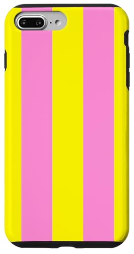 Pink and Yellow Stripes Vertical Lines Striped �X�}�z�P�[�X iPhone 7 Plus/8 Plus �p
