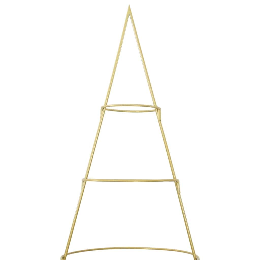 vidaXL Metall Weihnachtsbaum Gold 209 cm Pulverbeschichteter Stahl, Wohnzimmer, moderner Weihnachtsbaum, minimalistischer Schmuck, stylische Deko, Designer-Urlaubs-Skulptur