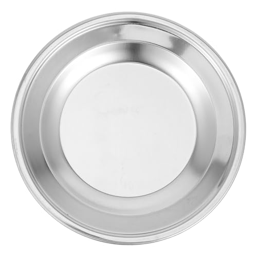 HAKIDZEL Tea Bag Saucer Lightweight Decoration Small Bottle Dropper Bottle Luxury Keychain Plush Dining Table Coaster Wallet Plate Color Pen Grout Drink Trap Brim 410 Stainless Steel Silver