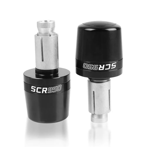 XIAOYANparts 7/8 "22mm Motorrad Lenker Griffe Griff Bar Kappe Enden Stecker Hand Grip Für Yamaha SCR950 SCR 950(SCHWARZ)