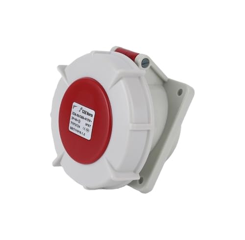 Toma oblicuo industrial TYP3724 de 32A y 5 polos con protección estanca IP67 2