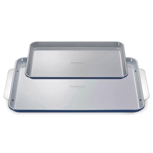 Caraway Non-Stick Ceramic Baking Sheet Duo - Naturally Slick Ceramic Coating - Non-Toxic, PTFE & PFOA Free - 18 x 13