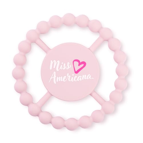 Image of Baby Teether by Bella Tunno, Silicone Teethers for Babies 3-6 Months, 6-12 Months, Baby Toys, Pacifier, Teething Relief, Boys, Girls, Miss Americana