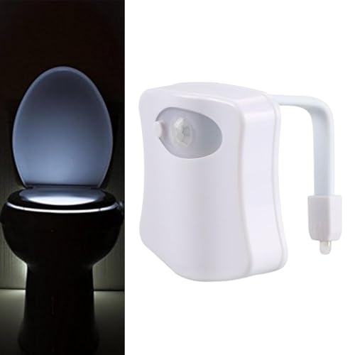 Générique Lampe LED pour toilettes avec détecteur de mouvement, veilleuse WC 8/16 couleurs changeantes, pour salle de bain et WC, luminaire intérieur...
