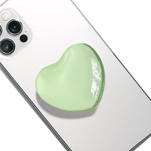 TOEECY Soporte Magnético Agarre Amor Corazón Vidrio Soporte Expandibles Base Phone Móvil Smartphone para Teléfonos Móviles Tabletas Selfies Videos