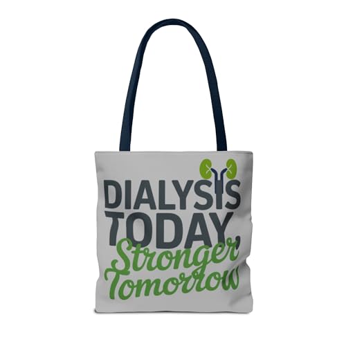 Dialysis Today Stronger Tomorrow Tote Bag – Kidney Awareness Gift for Dialysis Patients, Nurses by Kidney Threadz2