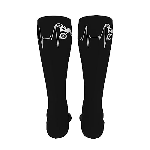 Montainbike Heart Line Biker Knee High Socks For Women Long Tube Socks Athletic Compression Socks Unisex High Socks Girls4