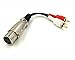 Birsppy BesYee XLR Y Splitter Patch Cable, 1 XLR Female to 2 RCA Male Adapter Cable 6inch (XLRFM-2RCAM)