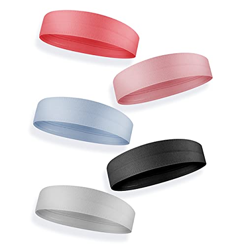 POHOO Men/Women Outdoor Sports/Indoor Exercise Headband. Athletic Performance Stretch Moisture Wicking Sweatband/Hairband for Running, Jogging, Cycling, Basketball, Football, Tennis, Gym and Yoga.