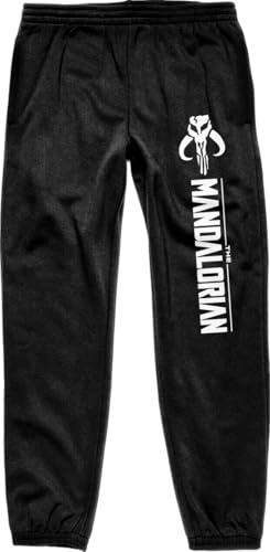 Bioworld The Mandalorian Character Logo Men's Black Graphic Sweatpants