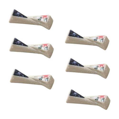 NULYLU 6個 風セラミック箸置き 和風デザインで箸 スプーン フォーク対応 食卓を彩る転がり防止 清潔キープ用品 洗浄簡単で贈答用にも