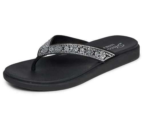 Sandales Skechers strass pour femme idéales pour les vacances à la plage