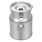 Conception intelligente : le design du couvercle suspendu de ce pot à lait décoratif permet d'économiser un espace de travail précieux et facilite le chargement et le déchargement