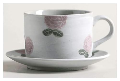 Tasse à café réutilisable verte 210 ml avec soucoupe en céramique artisanale
