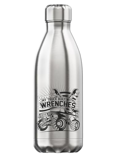 Botella térmica de 350 ml de acero inoxidable plateada sin BPA 2