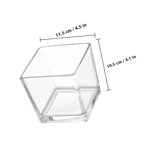Vase en verre carré moderne pour table basse et salon - 3