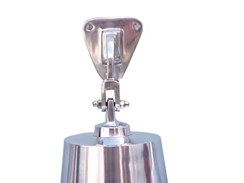 Handcrafted Model Ships Chrome Hanging Ship's Bell 9" - Naval Chrome Bell - Nautical Decor - Chrome Bo #TOP7