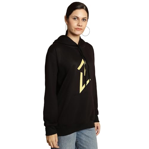 Image of Mack Jonney Printed Hooded Cotton Fleece Sweatshirt for Women-MACK32482