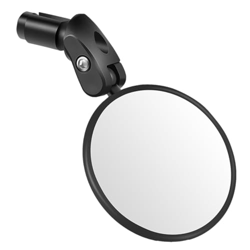 GRIRIW 1Pc Bike Rearview Mirror Folding Convex Handlebar Reflector for Enhanced Safety and Easy Installation Various Bike Models