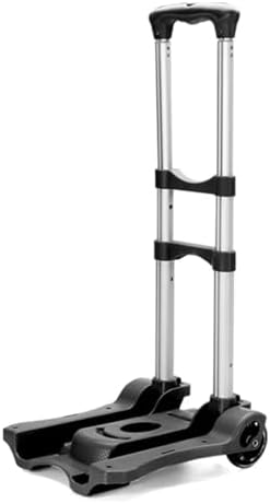 Portable Folding Hand Truck - Lightweight Telescopic Trolley Cart for Travel, Shopping, Moving & Luggage Transport - Compact Backpack & Grocery Carrier (Purple)