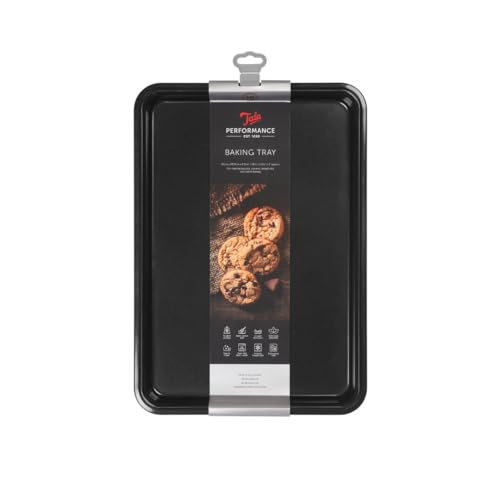 Tala Performance Baking Tray Professional Gauge Carbon Steel with Eclipse Non-Stick Coating Perfect for Cooking and Roasting Black Large 39.4x26.8x2.1 cm