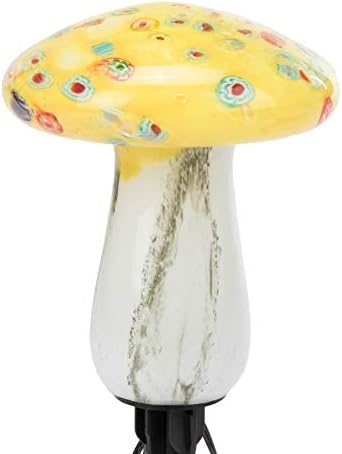 Solar LED Path Light 3-Pack 2X Brighter (2.4-Lumen) Red, Yellow, Orange Mushrooms
