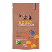 French Mush BOOST - Alternativa al caffè ai funghi adattogeni biologici: Lion's Mane & Cordyceps - Focus, Energia & Digestione - Vegano - Made in France - 20 dosi