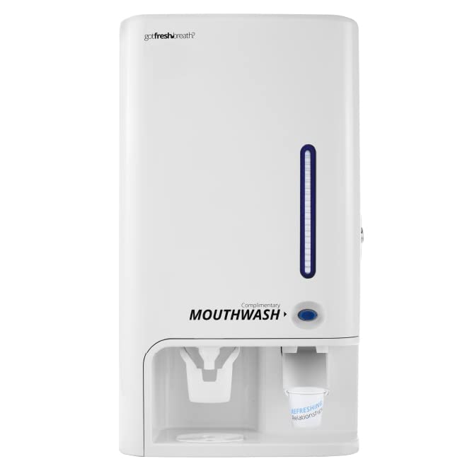 GotFreshBreath Manual Mouthwash Dispenser with Cup Holder