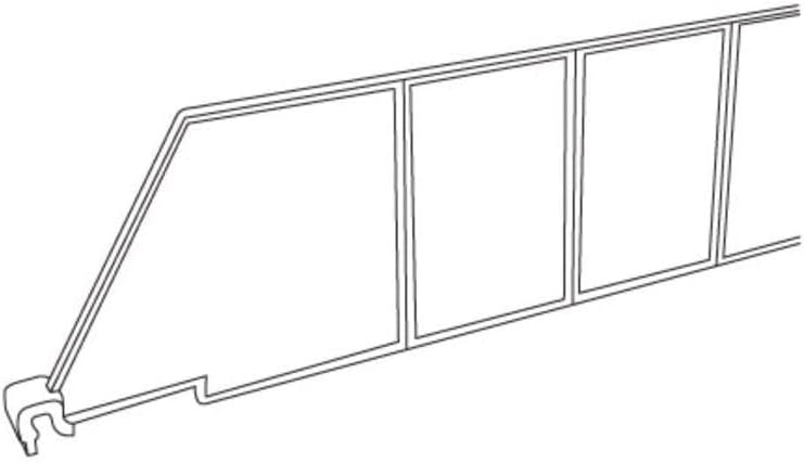 KINTER 3 in. H x 1/2 in. W x 21-3/4 in. L Clear Lozier or Madix Fixtures Divider System Plastic - Case of: 1; Each Pack Qty: 20; Total Items Qty: 20