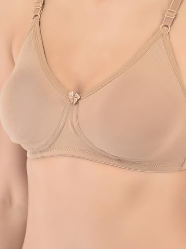 Image of Softline Women's Cotton Rich Wire-Free Non-Padded Encircled Support Bra Combo | Seamless, Breathable & Soft Fabric | Full Coverage & Everyday Comfort (Pack of 2)