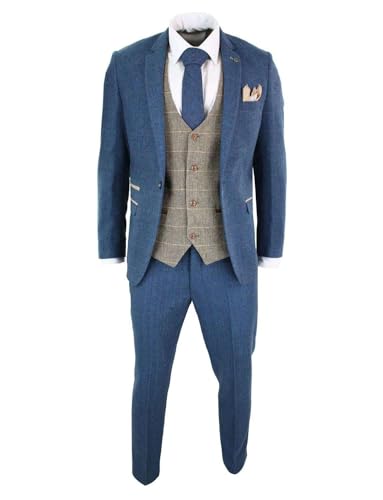 Costume trois pièces homme à chevrons style tuxedos haut de gamme