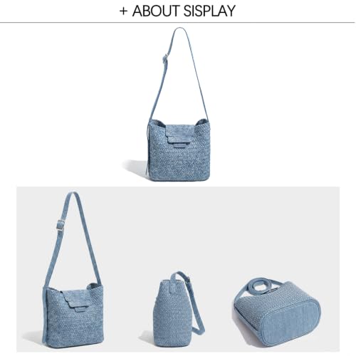 Image of JINMANXUE Woven Tote Bag For Women,Travel Shoulder Bag, Large Hollow Beach Soft Satin Handbags Hand-woven Satchel Clutch