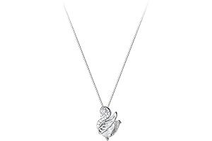 Swan Jewelry - Crystal Swan Pendant Necklace 925 Sterling Silver