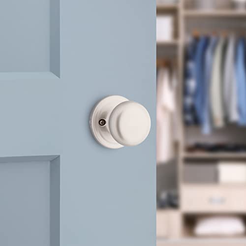 Image of Kwikset 97880-868 Box Pack Hancock Half-Dummy Knob in Satin Nickel
