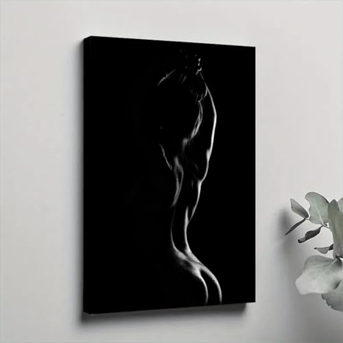 Art noir et blanc sexy poster de nu pour décoration murale chambre adulte et couloir moderne