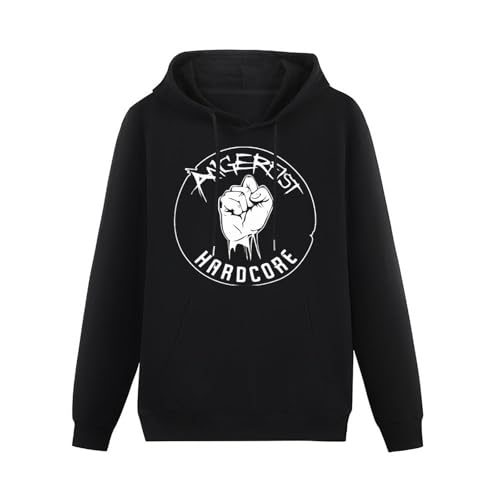 Photo de BISEGRLIN Men Long Sleeve Printed Hoodies Angerfist Hardcore Techno Gabber MOH Dutch Rave Scene Terror Music RaverMen's Hoody Sweatershirt Black L
