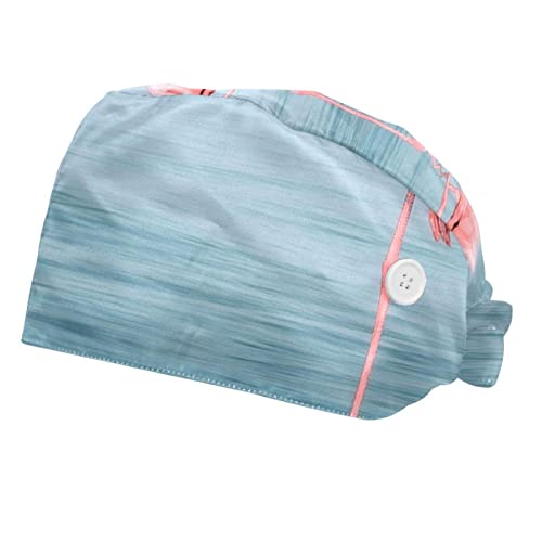 Chapeaux de travail ajustables JDEZ qui absorbent la sueur avec motifs flamants roses