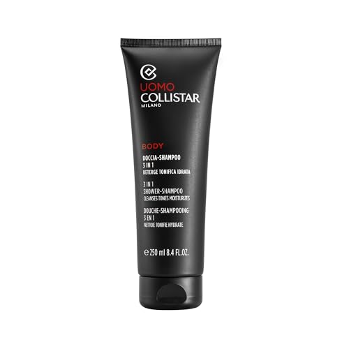 Collistar Doccia Shampoo 3 in 1 Uomo, Corpo e Capelli, Deterge, Tonifica, Idrata, 250 ml