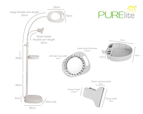 PURElite Lampe Loupe 4en1 éclairage LED modulable pour loisirs - 4