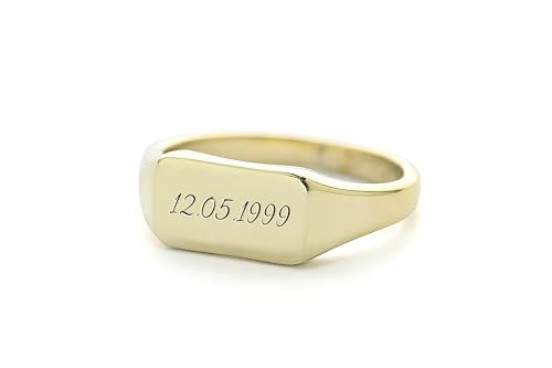 Bague Cadeau d'Anniversaire gravée de chiffres manuscrits pour la vie