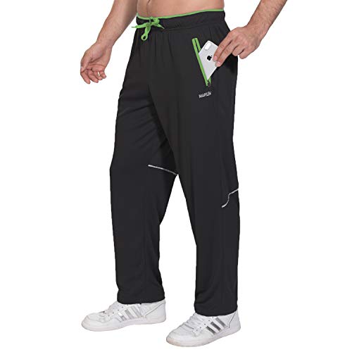 image for MAPILEKT New Men's Zipper Pocket Light Fitness Exercise Jogging Night 