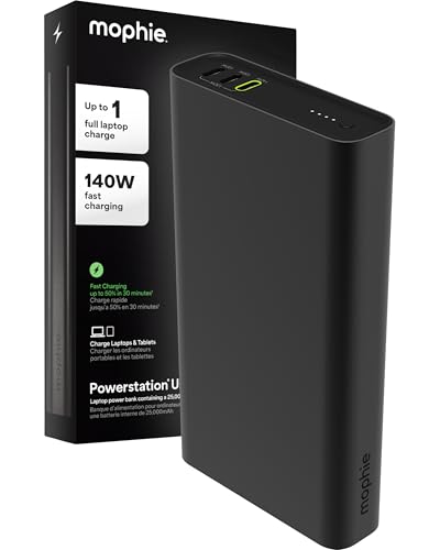 Mophie Powerstation Fast 25,000mAh Power Bank | Extended Fast Charging | 140W, Multi-Device