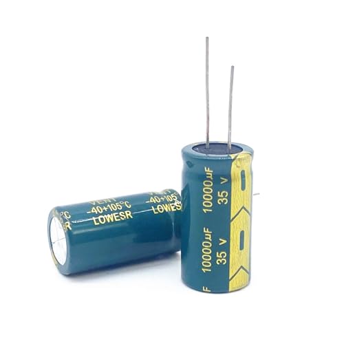 Condensador electrolítico 35v 10000uf de aluminio de 18x35mm para reparación de audio
