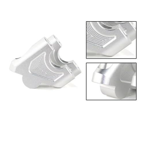 Guidon riser offset pour Royal Enfield Himalayan en aluminium CNC argenté robuste et durable - 2