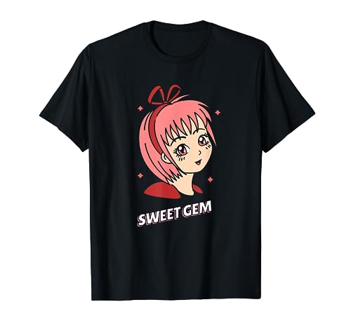 Sweet Gem Cute Funny Anime Girl Designs Presente Camiseta