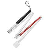 Aluminum Alloy Foldable Folding Cane for the Blind, Fold-up, Collapsible, Lightweight, Reflective...