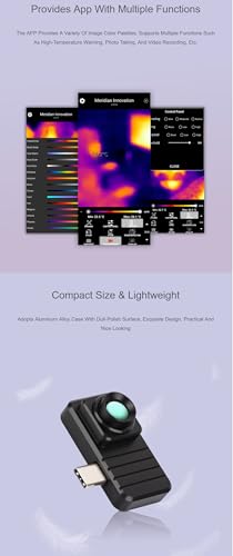 Smartphone Infrared Thermal Imaging Camera, 160×120 Pixels, Type-C Port, Plug-and-Play, 45° Field of View, with Aluminum Alloy Case @XYGStudy (Thermal-45 USB Camera (C)) miniatura 5