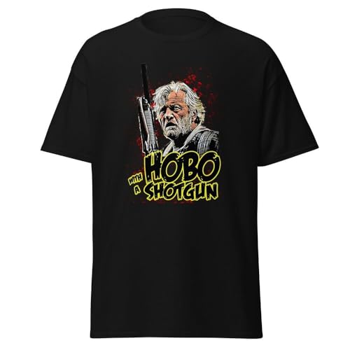 YFYCTTYL Hobo with a Shotgun t Shirt Mens Black 3XL