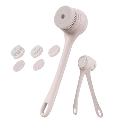 Brosse électrique pour le corps IPX7 avec double poignée et long manche